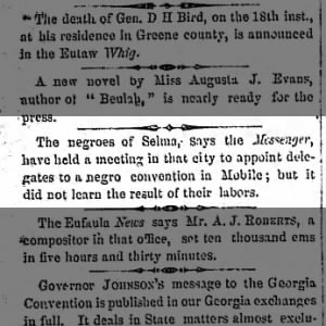 Negro Convention in Alabama 1865