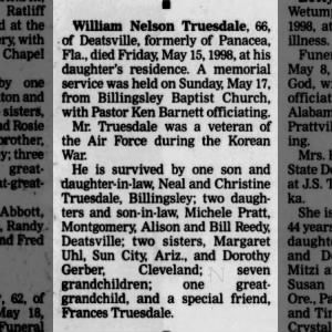 Obituary for William Nelson Truesdale